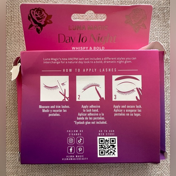 Luna Magic Rebelde Faux Mink Black Fake False Eyelashes Women'sNEW DAY TO NIGHT - Picture 4 of 4